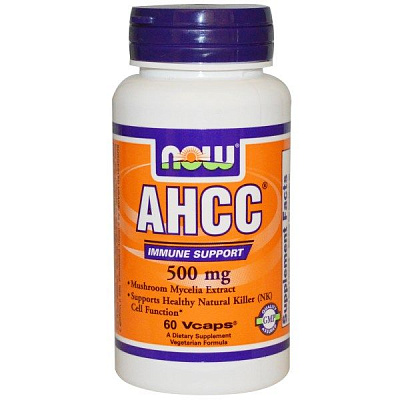 AHCC, Now Foods, 500 мг, 60 капсул