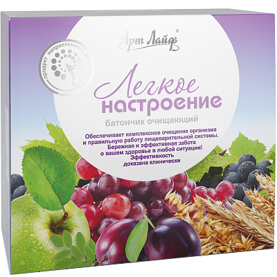 Батончики "Легкое настроение" для комплексного очищения организма Арт Лайф, 10 шт
