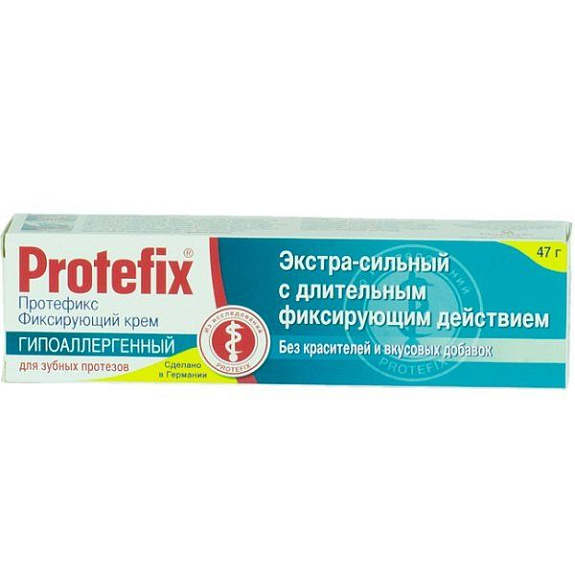 Фиксирующий гипоаллергенный крем для зубных протезов Protefix, 40 мл