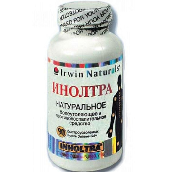 Натуральное болеутоляющее противовоспалительное средство для суставов и позвоночника Инолтра, 90 шт