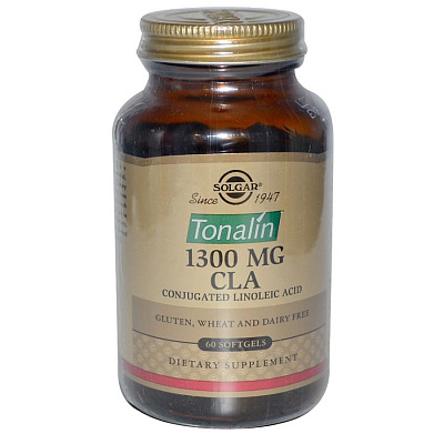 Солгар тоналин клк источник полиненасыщенных жирных кислот Solgar, 1300 мг, 60 гелевых капсул