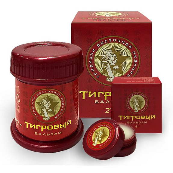 Тигровый бальзам для снятия болей и облегчения симптомов простуды и гриппа, 27 г