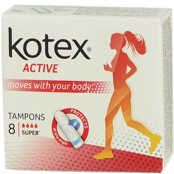 Тампоны Kotex Active Super для защиты на все 100, 8 шт