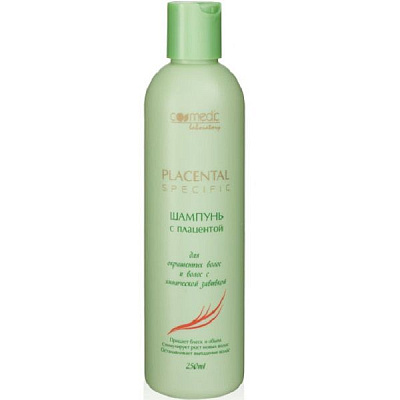 Шампунь с плацентой для окрашенных волос и волос с химической завивкой Cosmedic, 250 мл