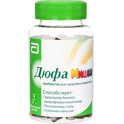 Детский пребиотик для здоровых животиков ДюфаМишки, 60 шт