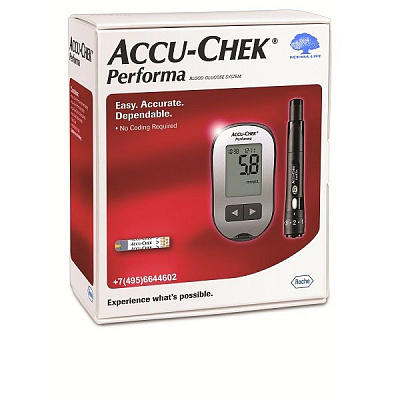 Глюкометр определение уровня глюкозы в сыворотке крови, Accu-Chek® Performa