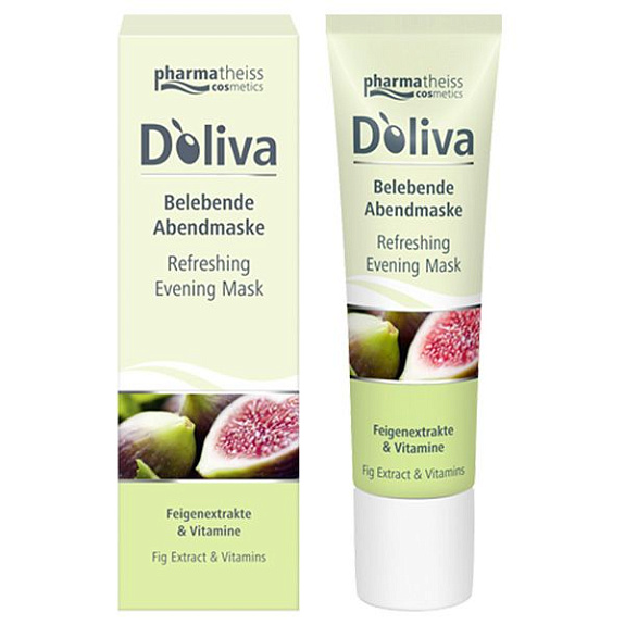 Вечерняя оживляющая маска для лица с маслом дерева ши и экстрактом инжира D'oliva, 30 мл