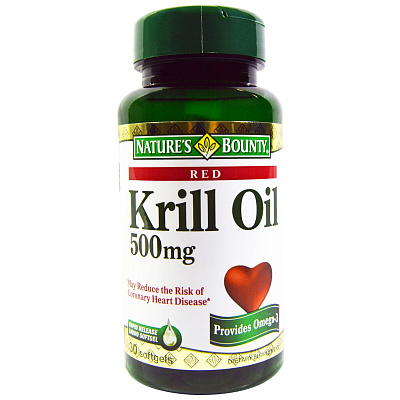 Масло криля Профилактика атеросклероза  Nature's Bounty  500 мг, 30 капсул
