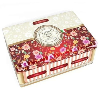Мыло кусковое парфюмированное премиум Fiori dea, 12 шт по 50 г