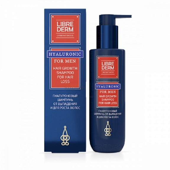 Мужской гиалуроновый шампунь от выпадения и для роста волос Librederm For Men, 200 мл