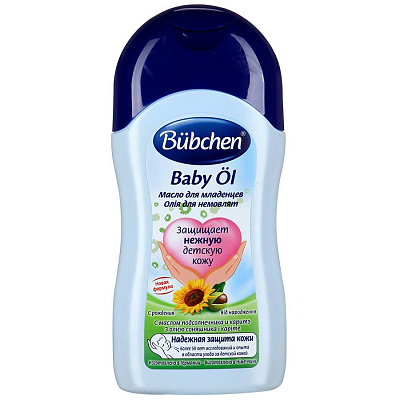 Масло для тела для младенцев с маслом подсолнечника и карите Bubchen, 400 мл