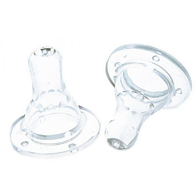 Соска силиконовая большого размера со средним отверстием Курносики, 2 шт