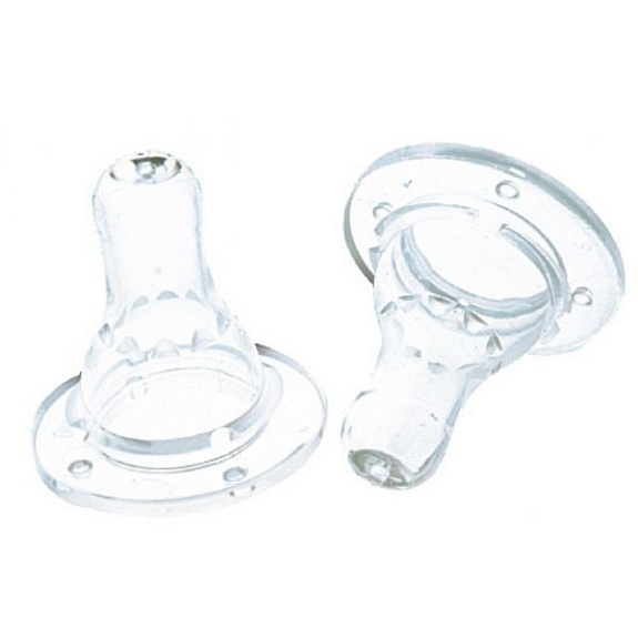 Соска силиконовая большого размера со средним отверстием Курносики, 2 шт