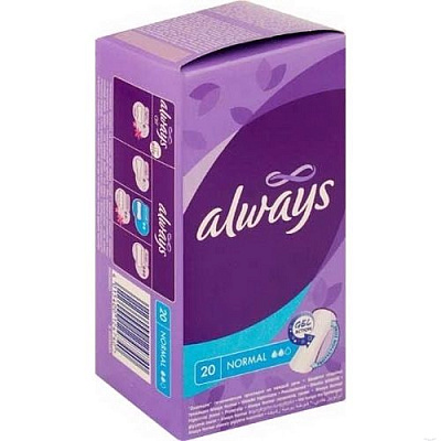 Прокладки ежедневные дышащие Normal Always, 20 шт