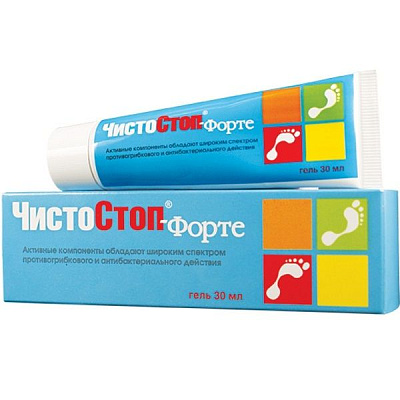 Гель для ног Чистостоп Форте с противогрибковым и антибактериальным действием, 30 мл