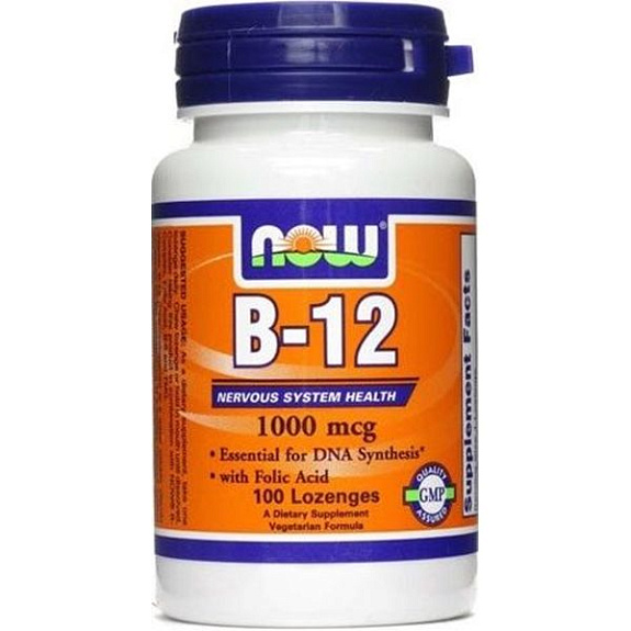 B-12, Витамин В-12, Now Foods, 1000 мкг, 100 таблеток