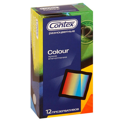 Презервативы Colour разноцветные Яркие впечатления Contex, 12 шт