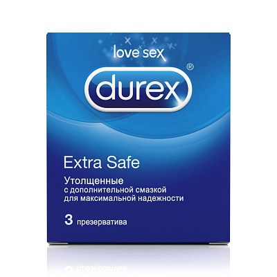 Презервативы extra safe Durex, 3 шт