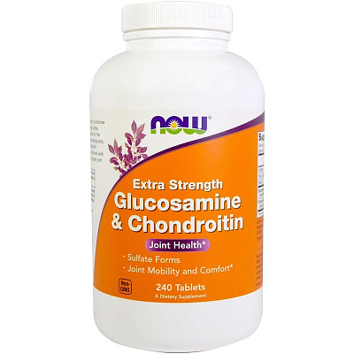 Глюкозамин с Хондроитином Glucosamin & Chondroitin Extra Strength Now Foods, 240 шт