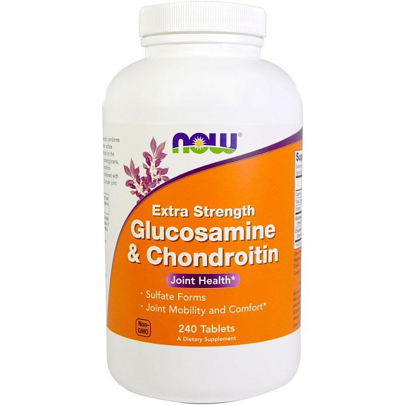 Глюкозамин с Хондроитином Glucosamin & Chondroitin Extra Strength Now Foods, 240 шт