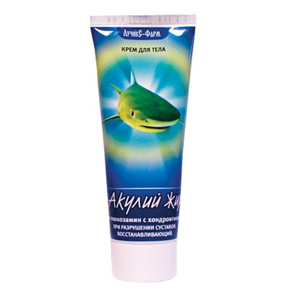Восстанавливающий крем при разрушении суставов Акулий жир и глюкозамин с хондроитином, 75 мл