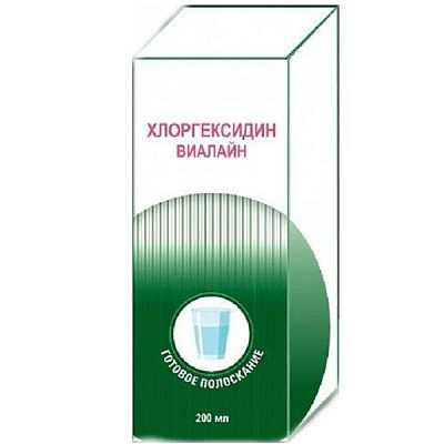 Готовое полоскание для полости рта Хлоргексидин Виалайн, 200 мл