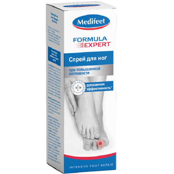 Спрей при повышенной потливости ног Medifeet, 100 мл