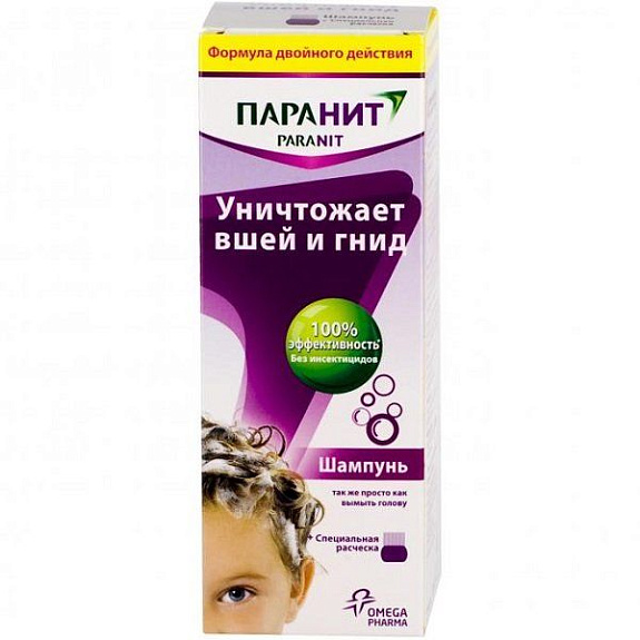 Шампунь Паранит педикулицидный, 200 мл + расческа в комплекте