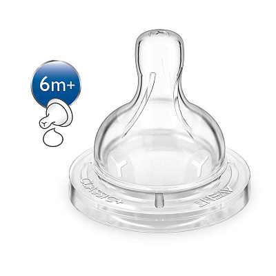 Соска силиконовая Classic для густых жидкостей Philips Avent, 2 шт