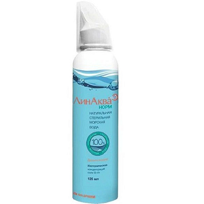 Спрей для промывания и орошения полости носа ЛинАква Норм морская вода, 125 мл
