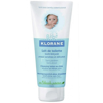 Молочко туалетное с экстрактом календулы bebe Klorane, 200 мл
