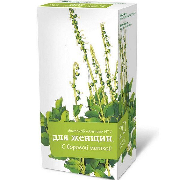 Фиточай "Алтай" №2 для женщин с боровой маткой, 20 фильтр-пакетов х 2 г