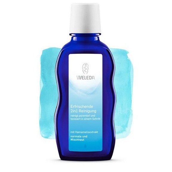 Тонизирующее очищающее средство 2 в 1 для лица Weleda, 100 мл