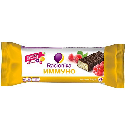 Батончик для иммунитета Racionika Иммуно со вкусом малины, 30 г