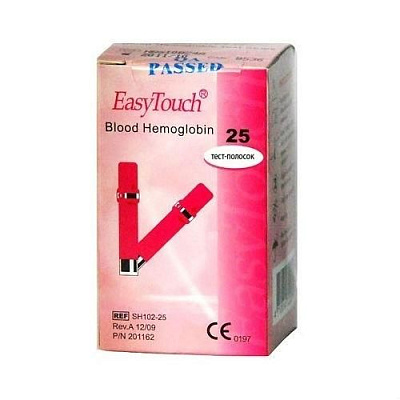 Тест-полоски для измерения уровня гемоглобина Easy Touch, 25 шт