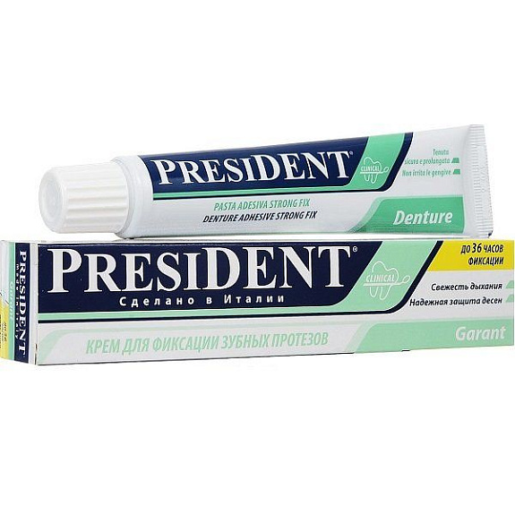 Крем для фиксации зубных протезов President Garant, 50 мл