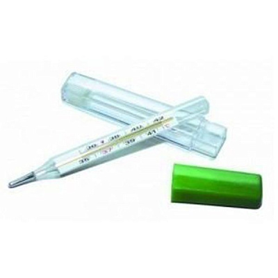 Термометр медицинский ртутный в футляре Meridian, 1 шт