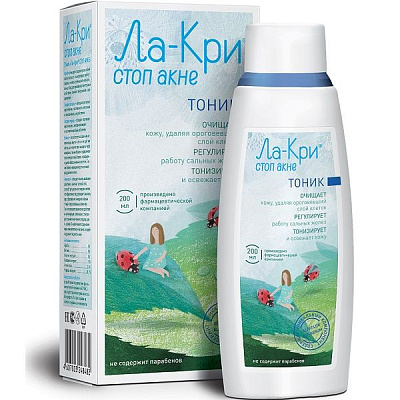 Тоник против угревой сыпи Ла-Кри Стоп-акне, 200 мл