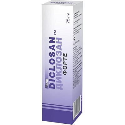 Гель Диклозан Форте с экстрактами трав и эфирными маслами для мышц и суставов, 75 мл