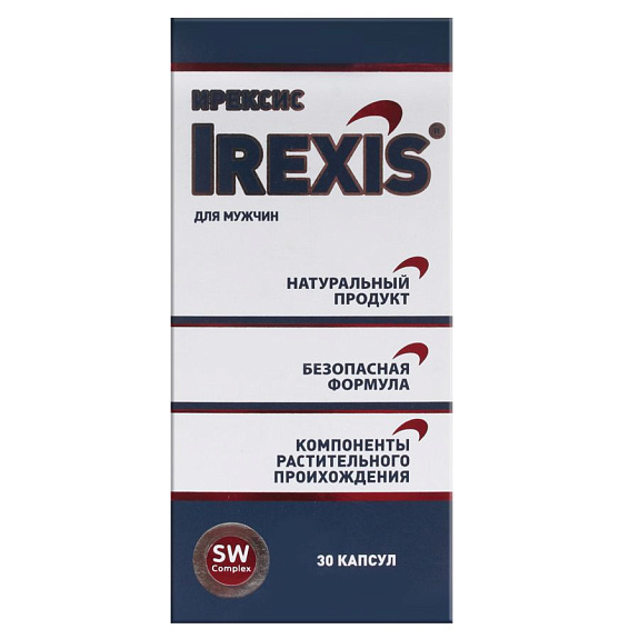 Ирексис при эректильной дисфункции и ослабленном либидо для мужчин 650 мг, 30 капсул