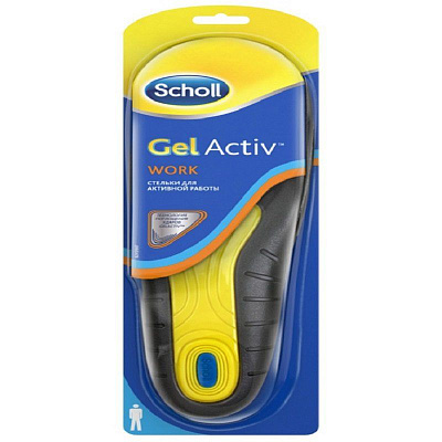 Стельки для активной работы для мужчин GelActiv Scholl, 2 шт