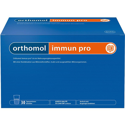 Orthomol Immun Pro Тройная польза кишечнику Ортомол Иммун Про, порошок + порошок на 30 дней