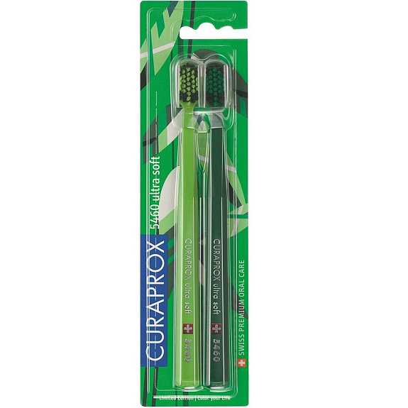 Набор зубных ультрамягких щеток для взрослых Curaprox Greenery Edition, 2 шт