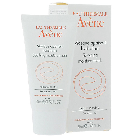 Успокаивающая увлажняющая маска Sensibles для лица Avene, 50 мл