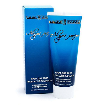 Крем для суставов и позвоночника с глюкозамином и хондроитином Акулье масло, 75 мл