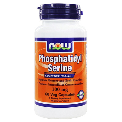 Phosphatidyl Serine, Мозговая активность, Now Foods, 100 мг, 60 капсул