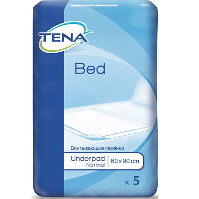 Впитывающие пеленки-простыни Tena Bed Underpad Normal 60х90, 5 шт