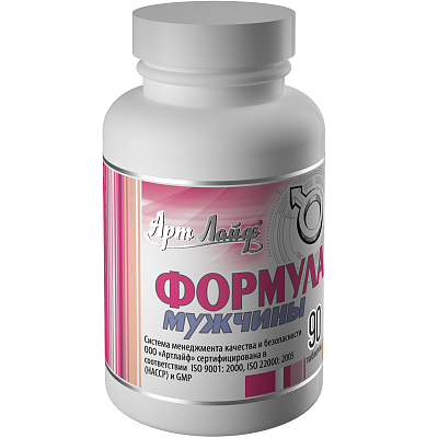Формула мужчины, Поддержка мужского здоровья, Арт Лайф, 90 таблеток