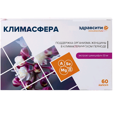Климасфера для поддержки организма женщины в климактерическом периоде ЗдравСити 500 мг, 60 капсул