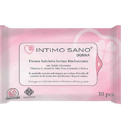Влажные салфетки для интимной гигиены Intimo Sano, 10 шт